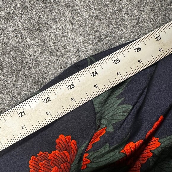 Boohoo Shirt Dress 14 Long Sleeve Floral Artsy Unique Collared Button Front - Picture 11 of 14